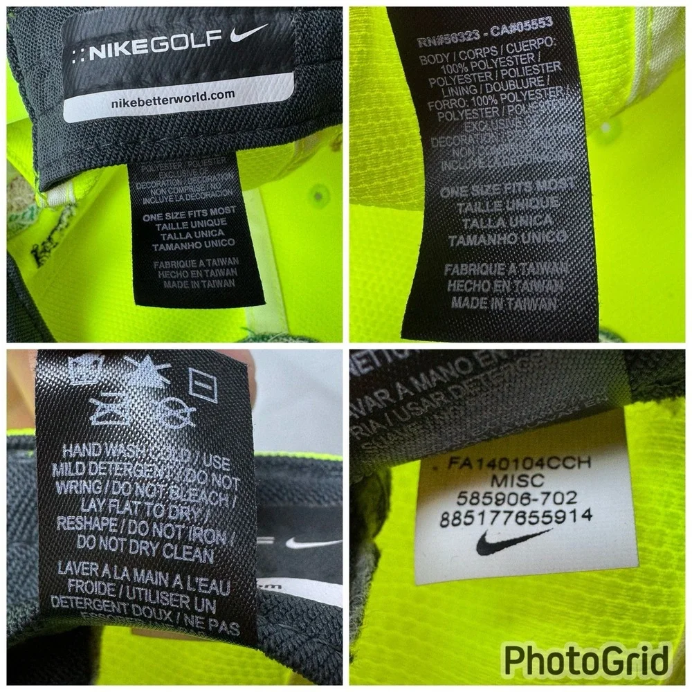 Nike Golf Oregon Ducks Rose Bowl Game‎ Hat Neon Yellow Green SnapBack Cap